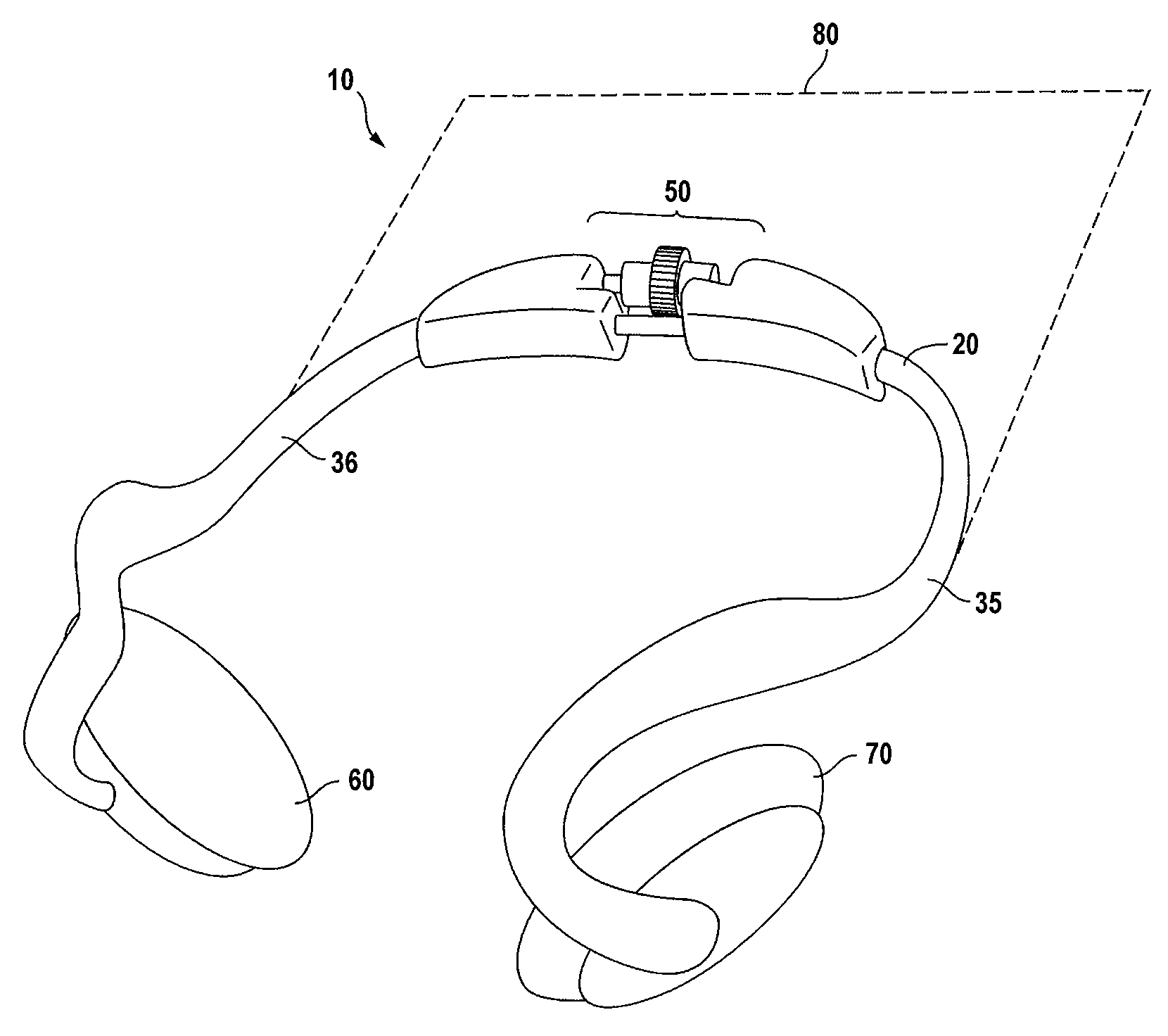 Personal audio set with adjustable force mechanisms