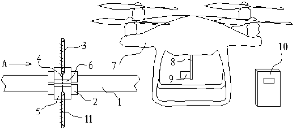 Transmission line ice-covered monitoring device and using method thereof