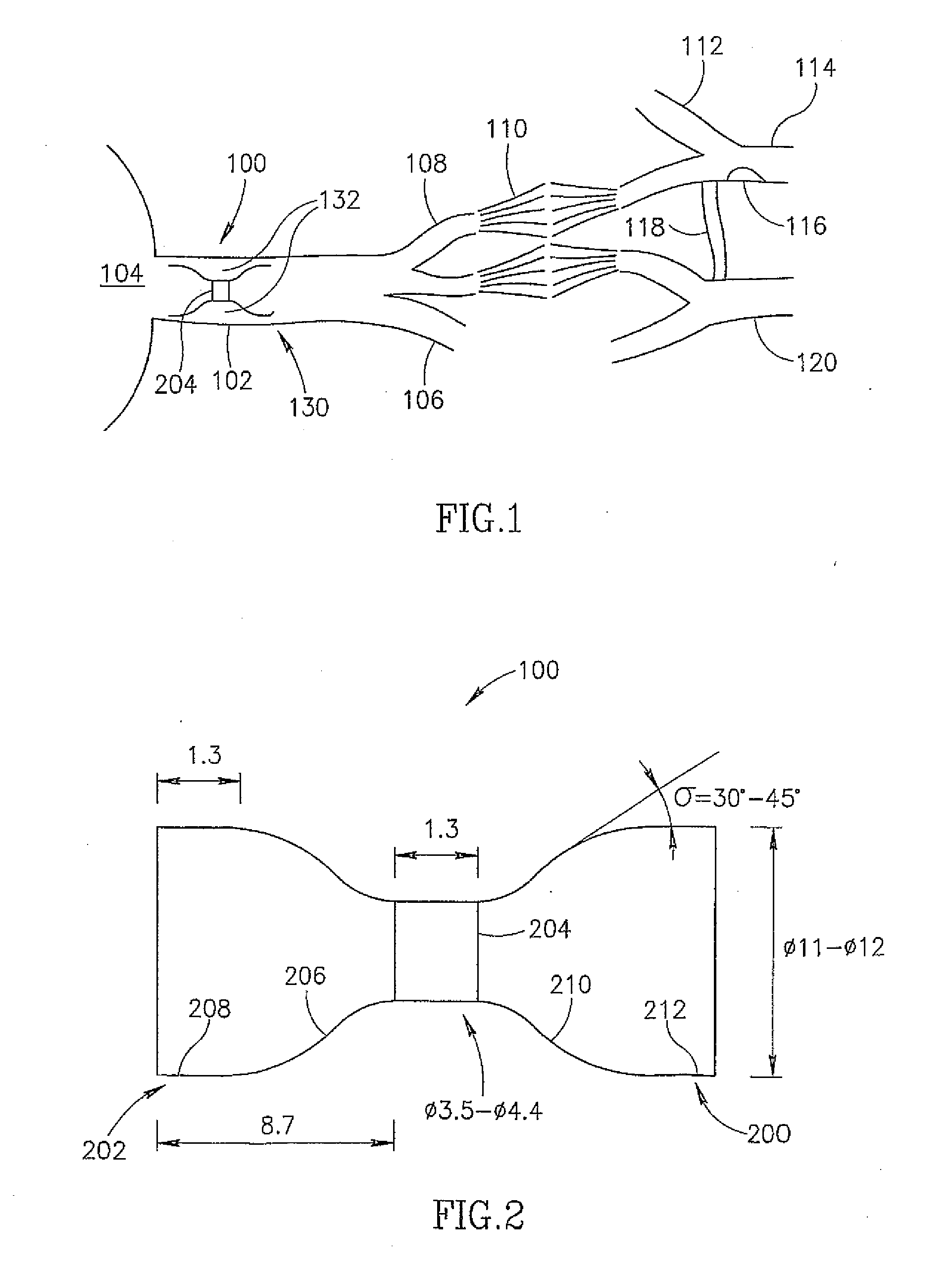 Flow reducing implant