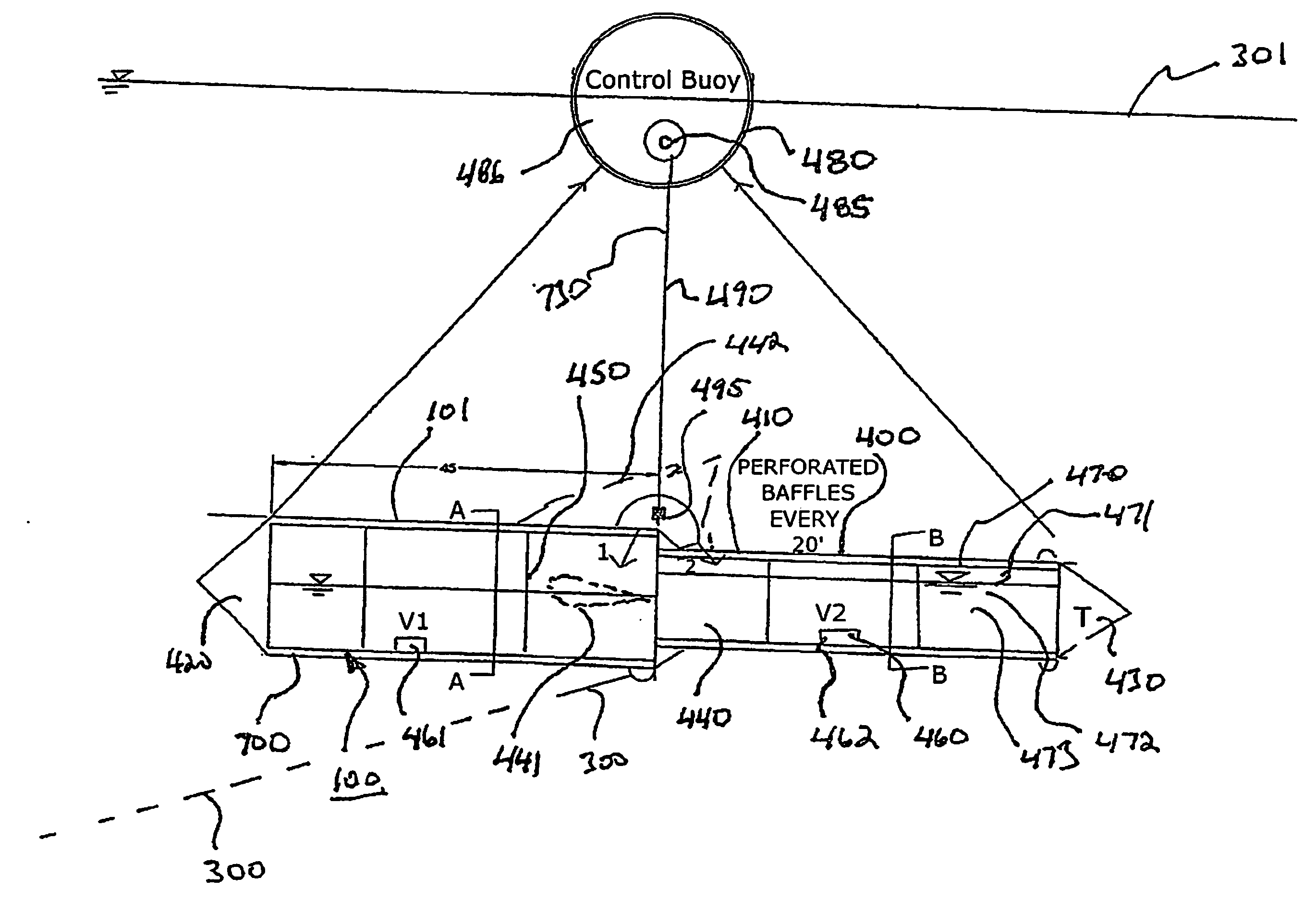 Offshore hydroelectric turbine assembly and method