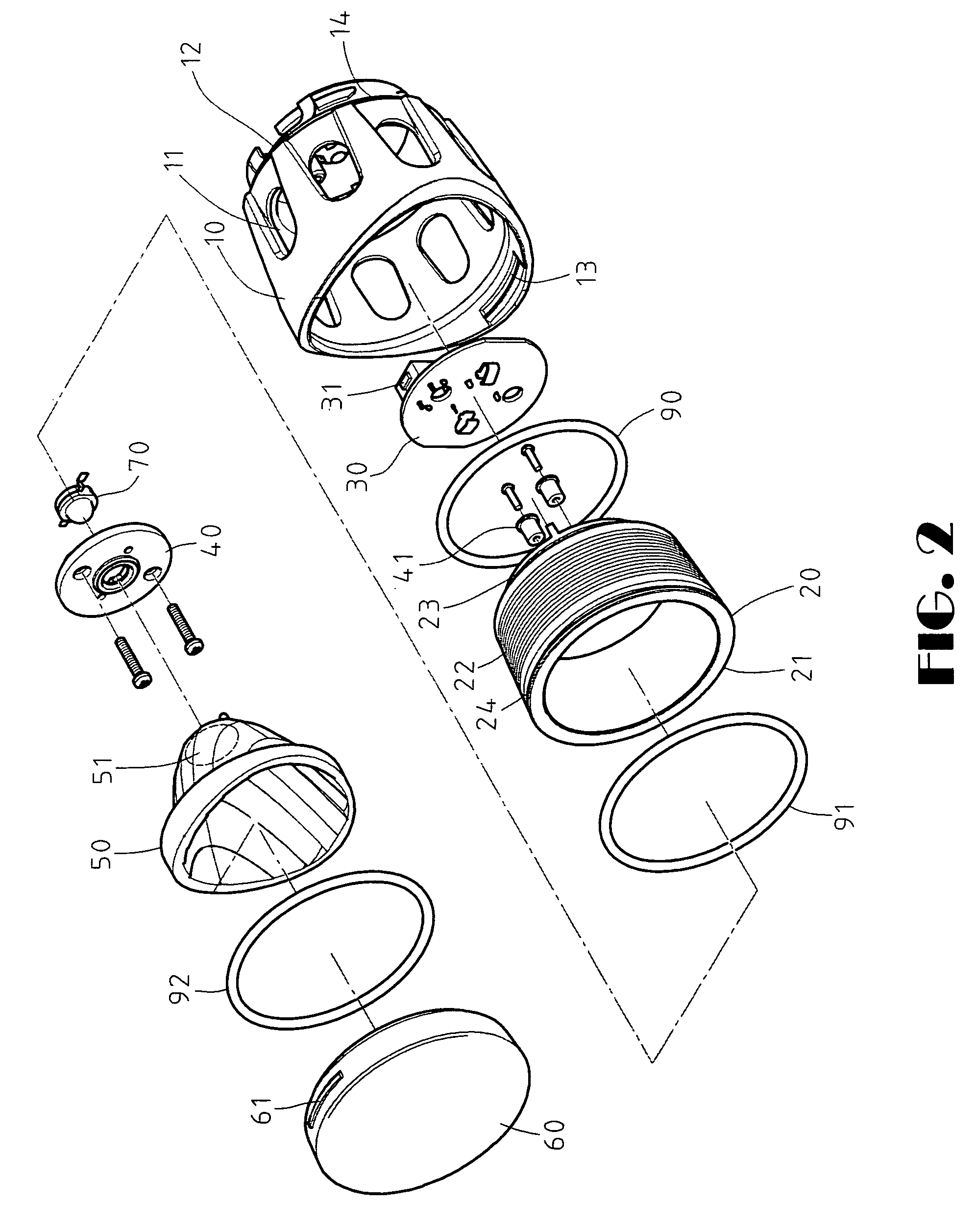 LED headlight for bicycle with heat removal device