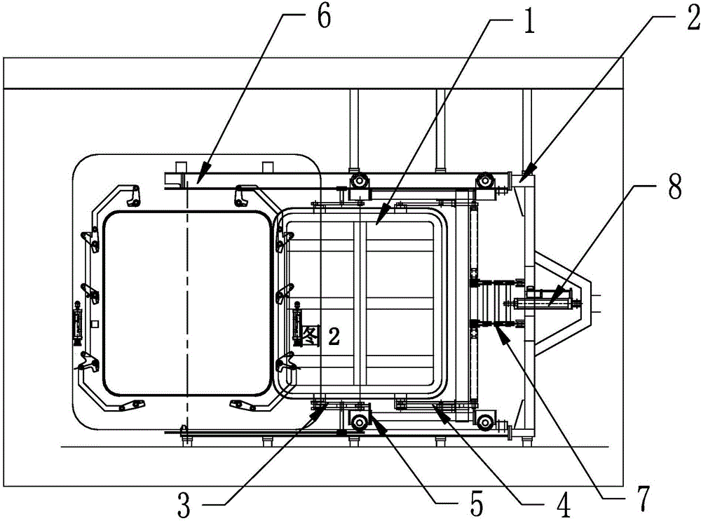 Watertight door opening structure