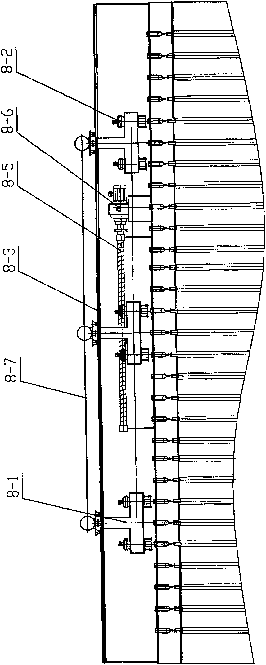 Gliding blowing bag-type dust remover for large-sized cement kiln