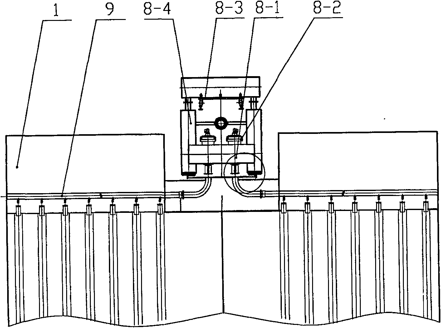 Gliding blowing bag-type dust remover for large-sized cement kiln