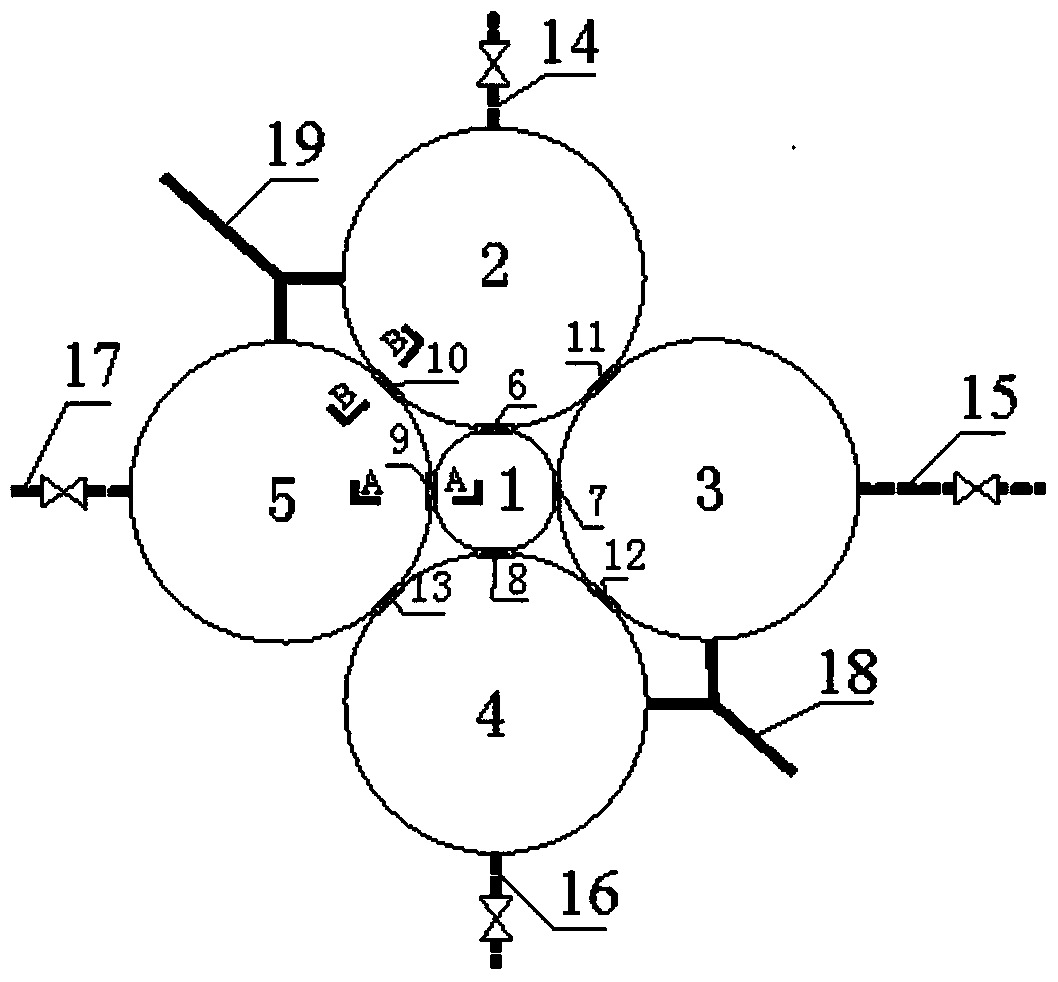 A sewage treatment device and process for cyclic sequence batch operation