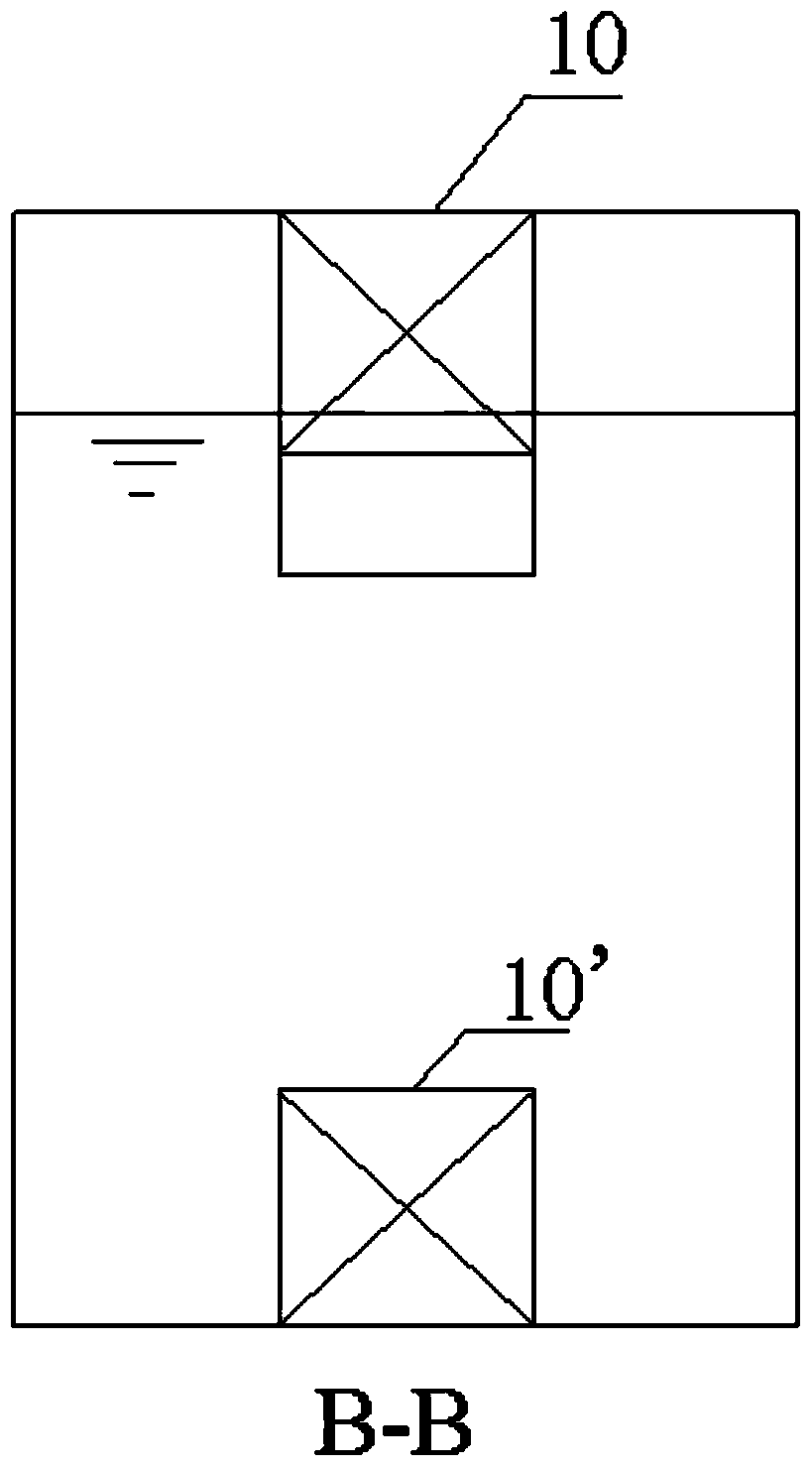 A sewage treatment device and process for cyclic sequence batch operation