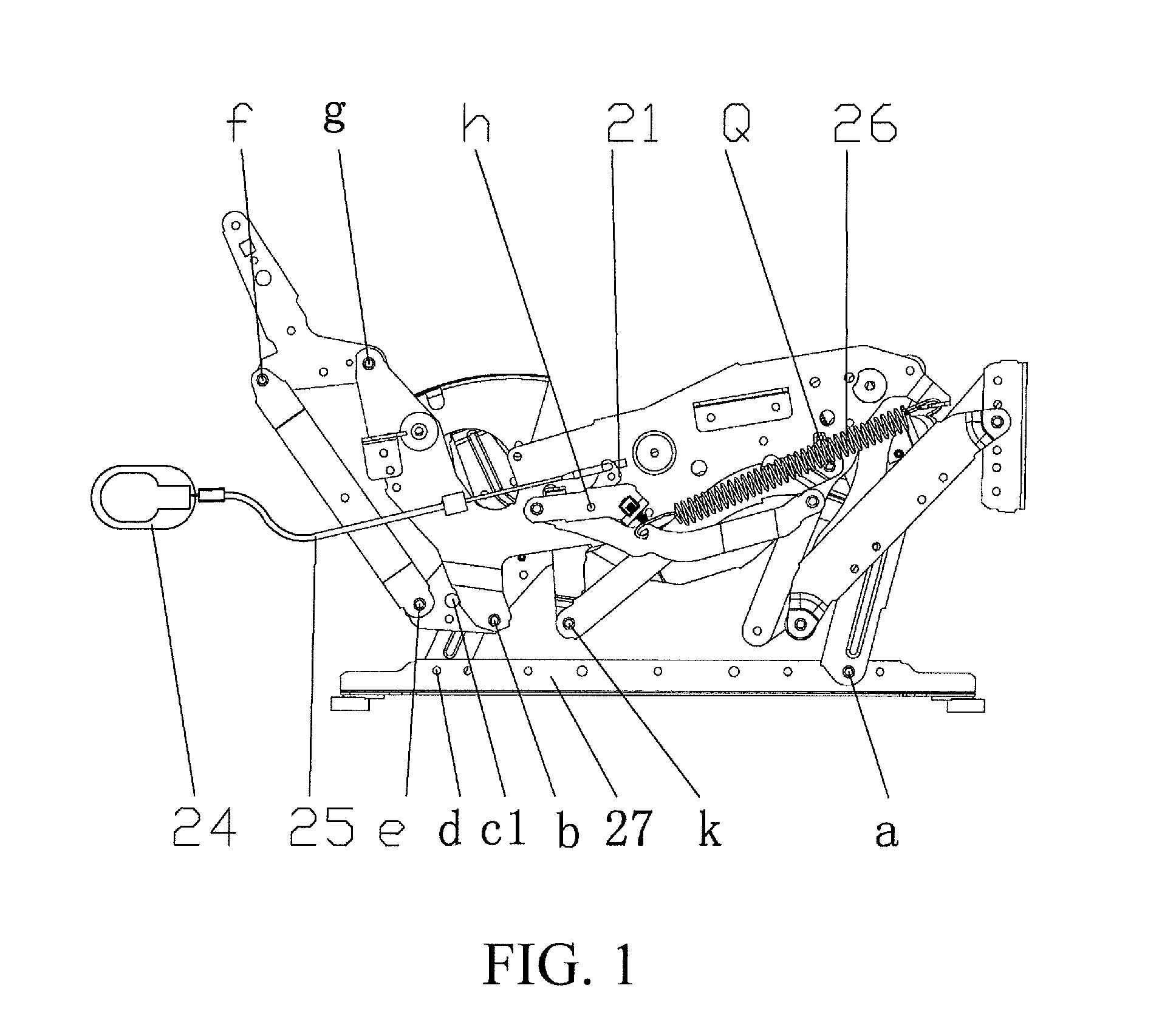 Mechanical stretching device for multifunctional convertible sofa