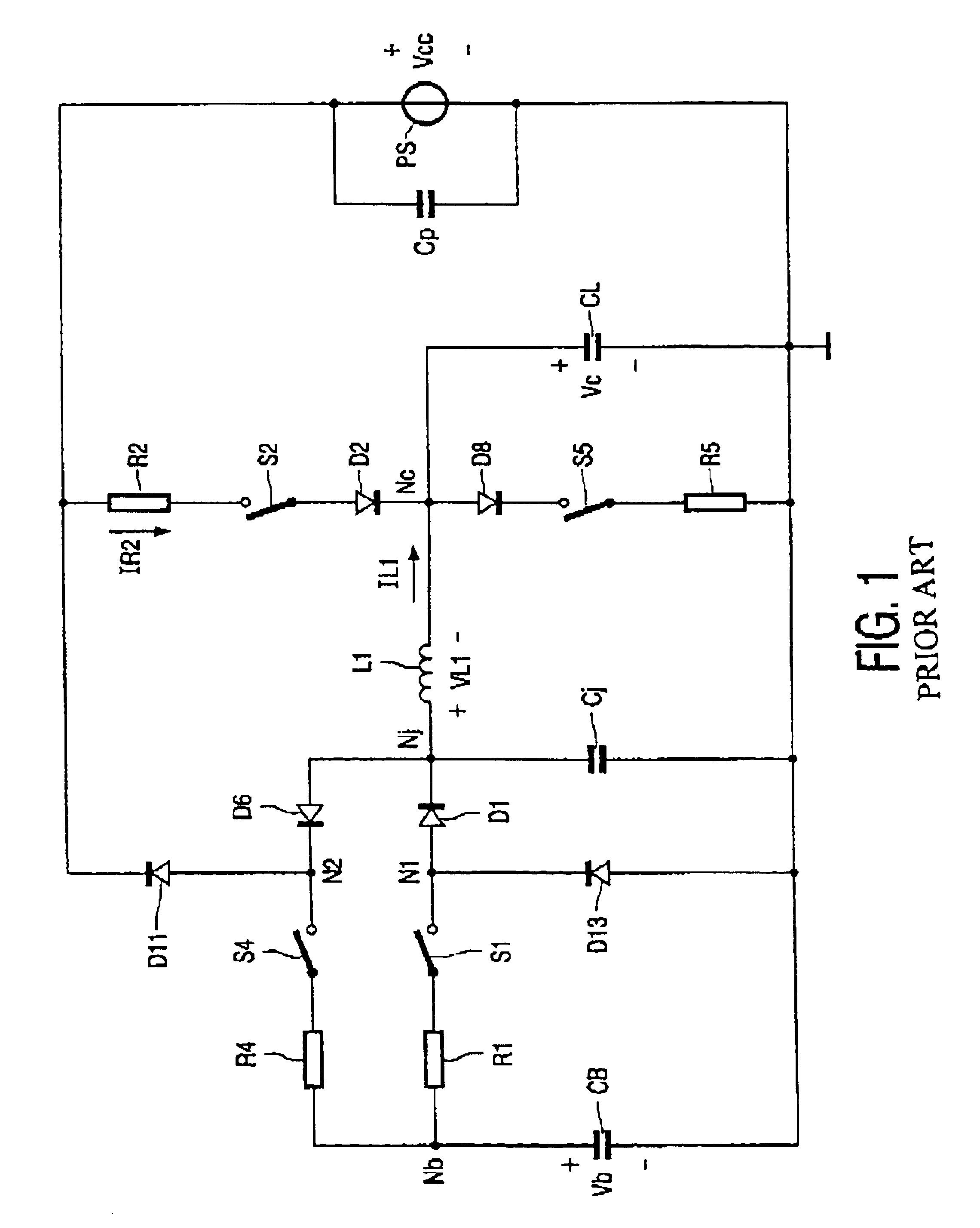 Matrix display driver with energy recovery