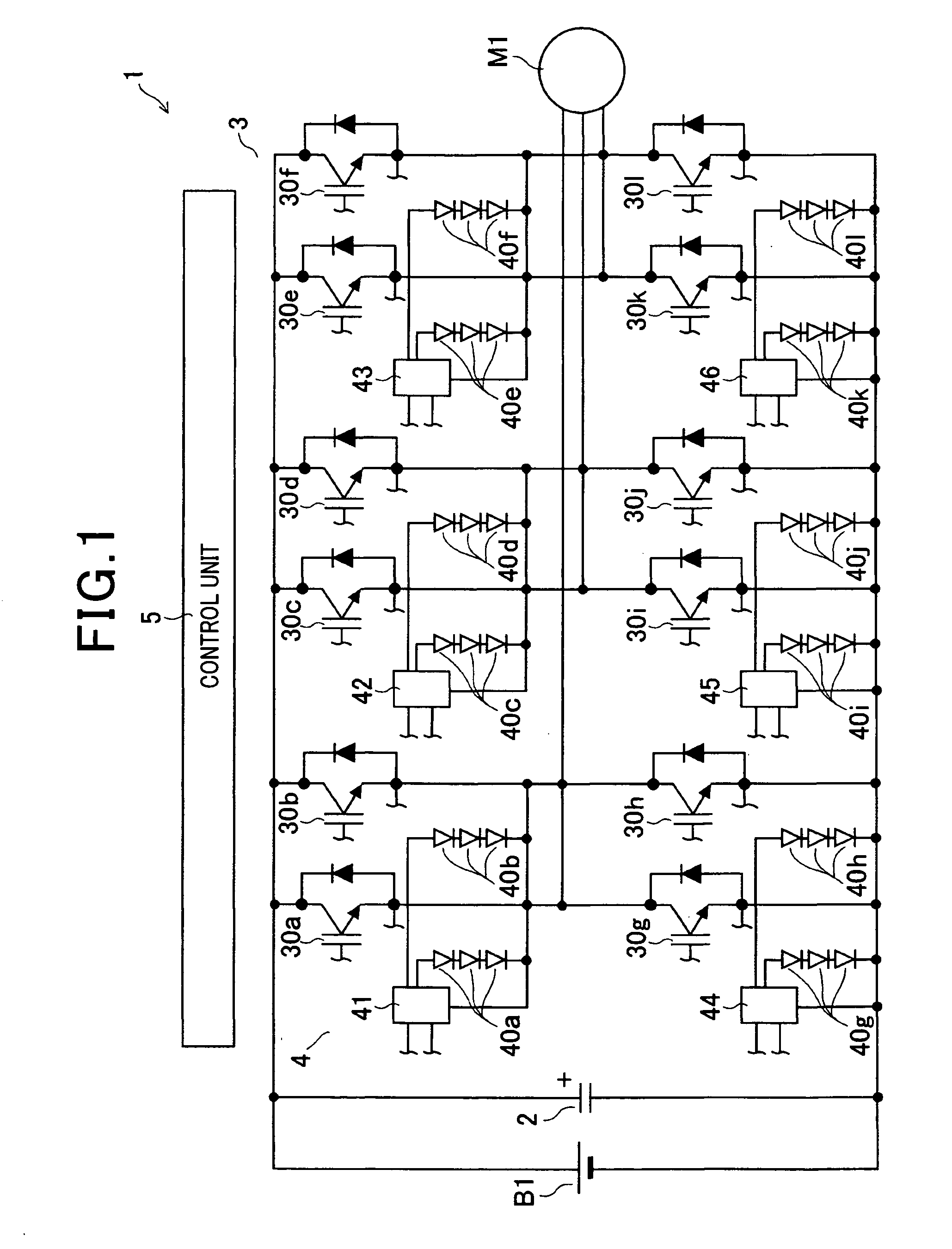 Apparatus for detecting temperature of switching elements