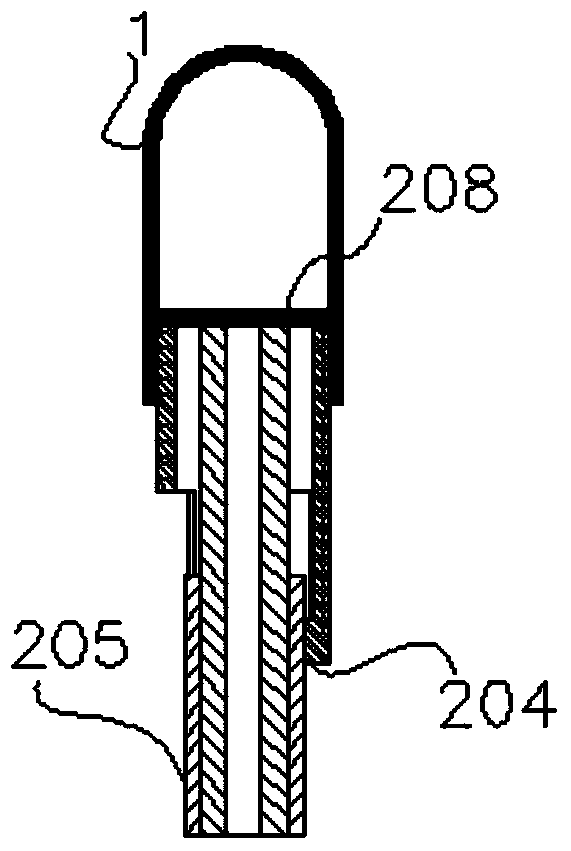 A medical catheter tip with measurable contact force