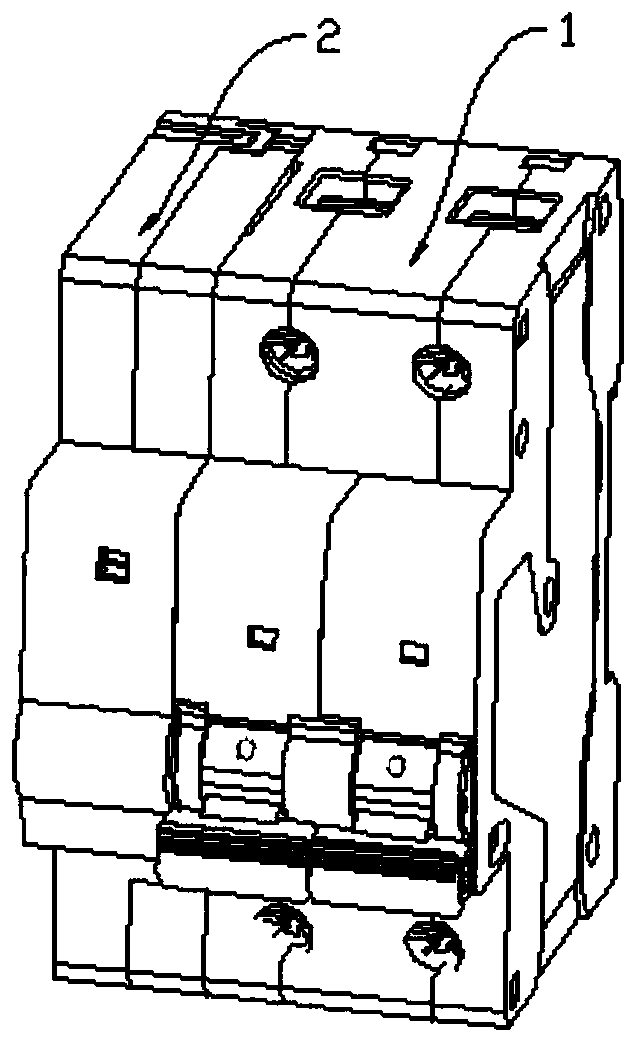 Electric energy meter extra-posed circuit breaker structure with wireless communication