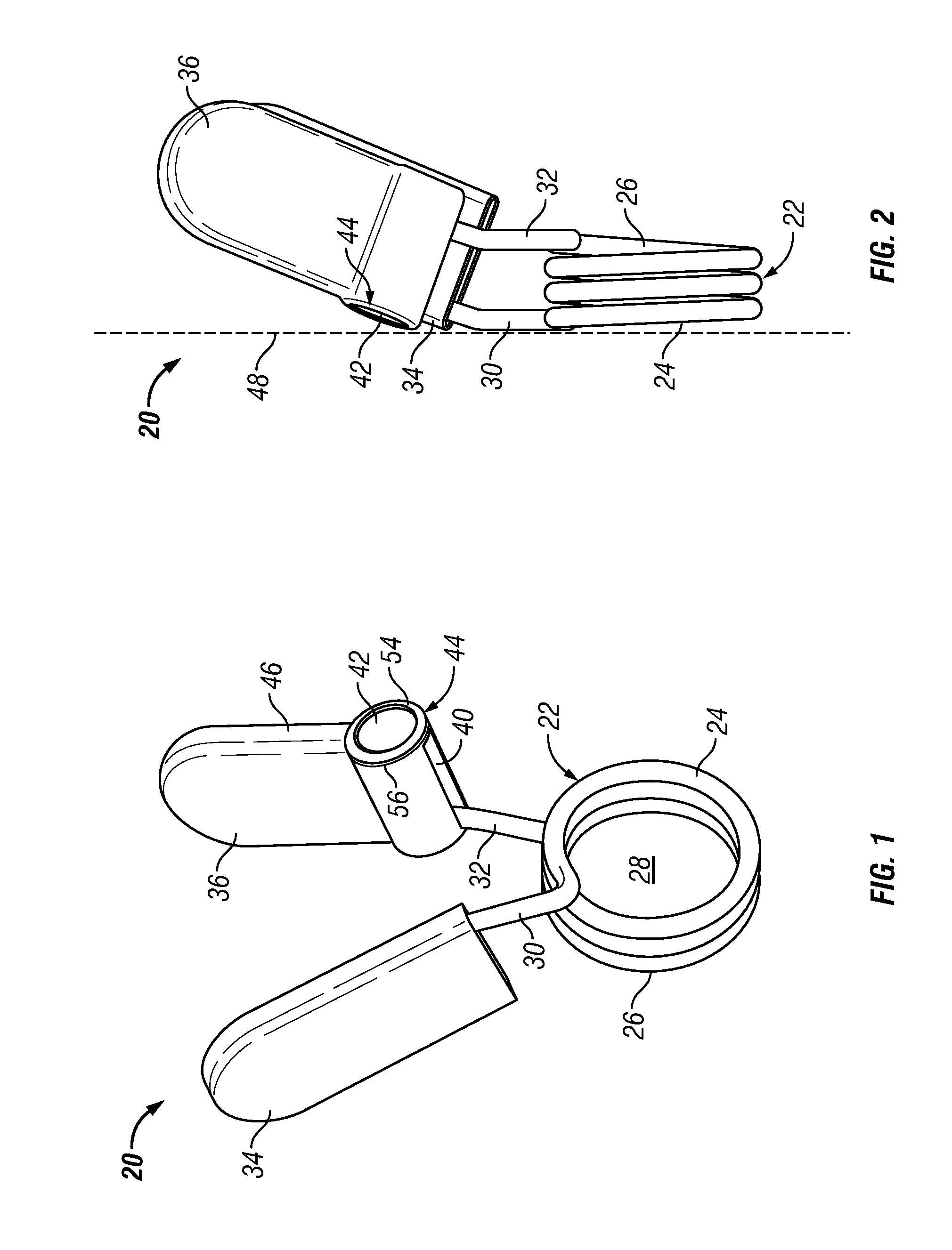 Spring collars having permanent magnets for non-use storage