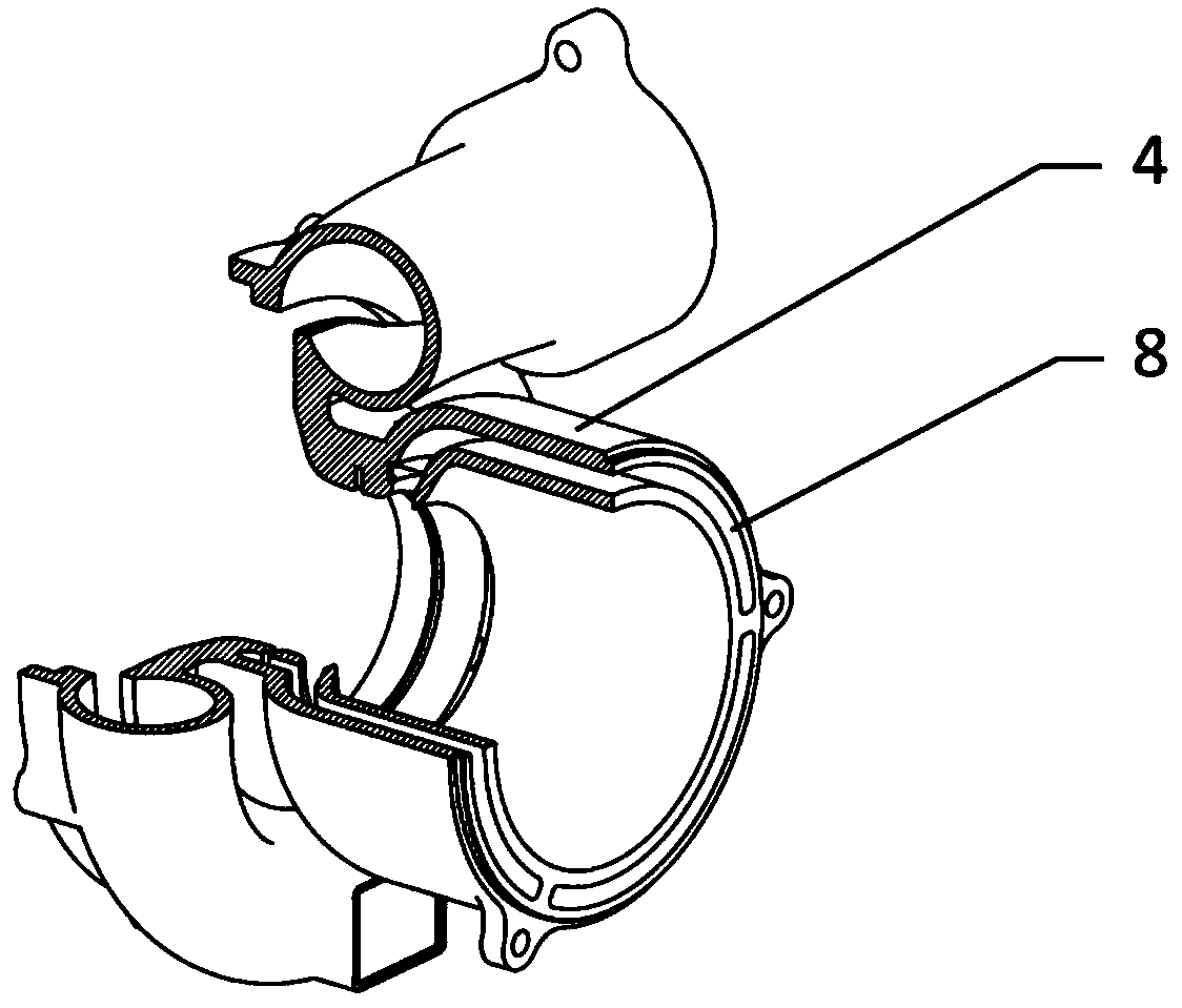 Electric auxiliary supercharger structure based on duct-air gap air intake