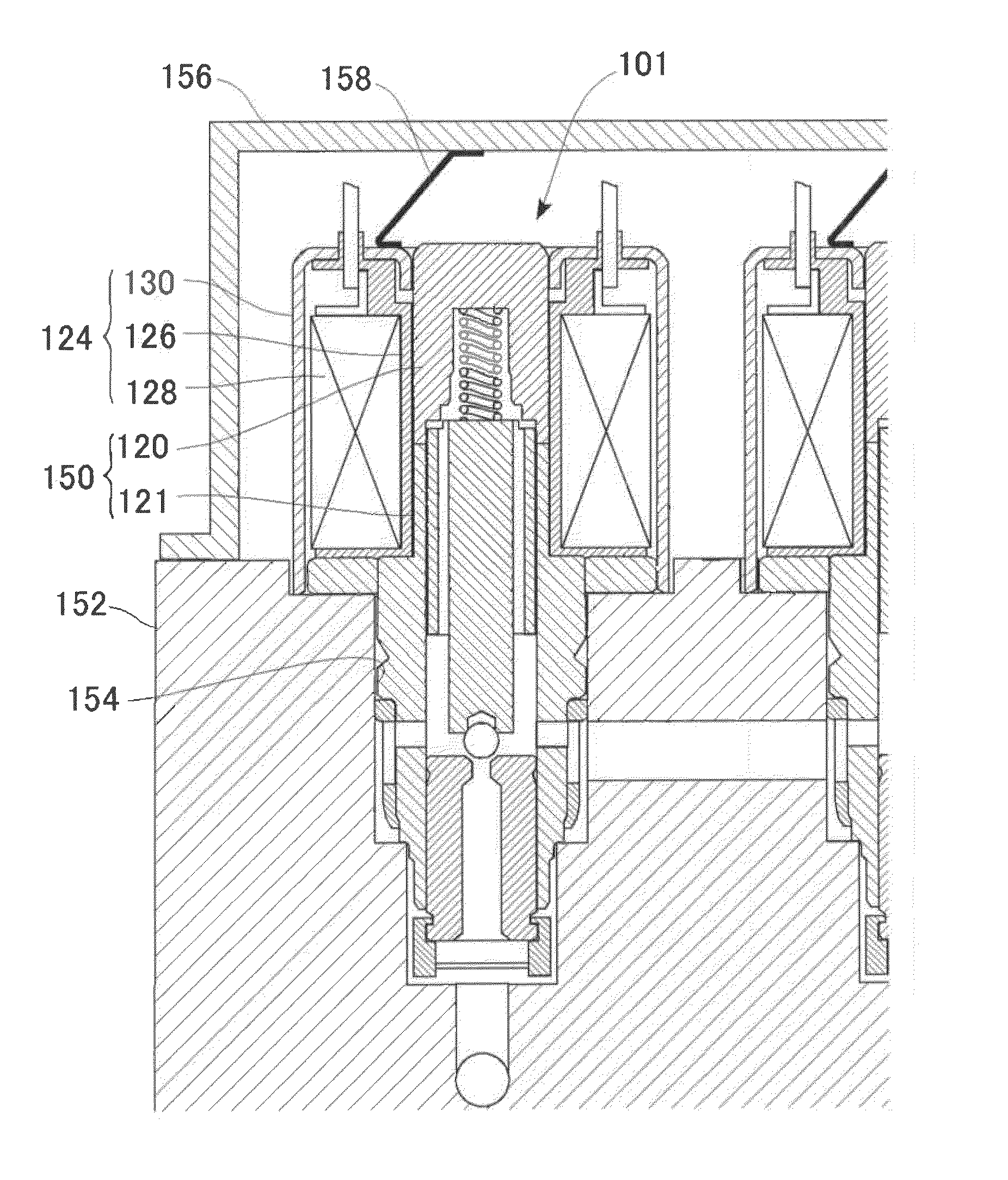 Solenoid valve control apparatus and actuator