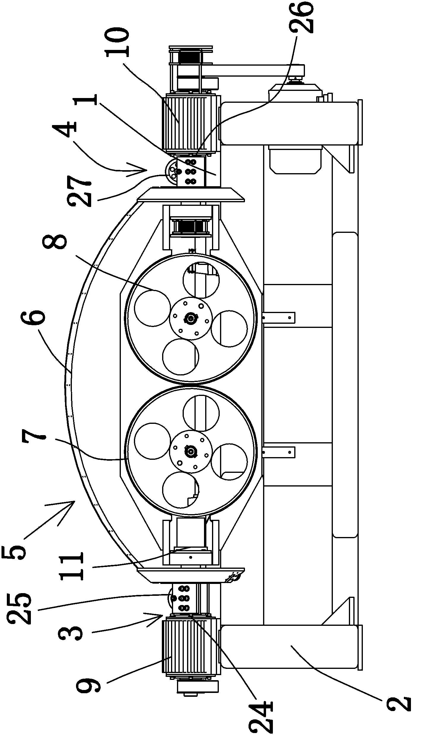 Improved structure of pay-off assembly of pair twisting machine