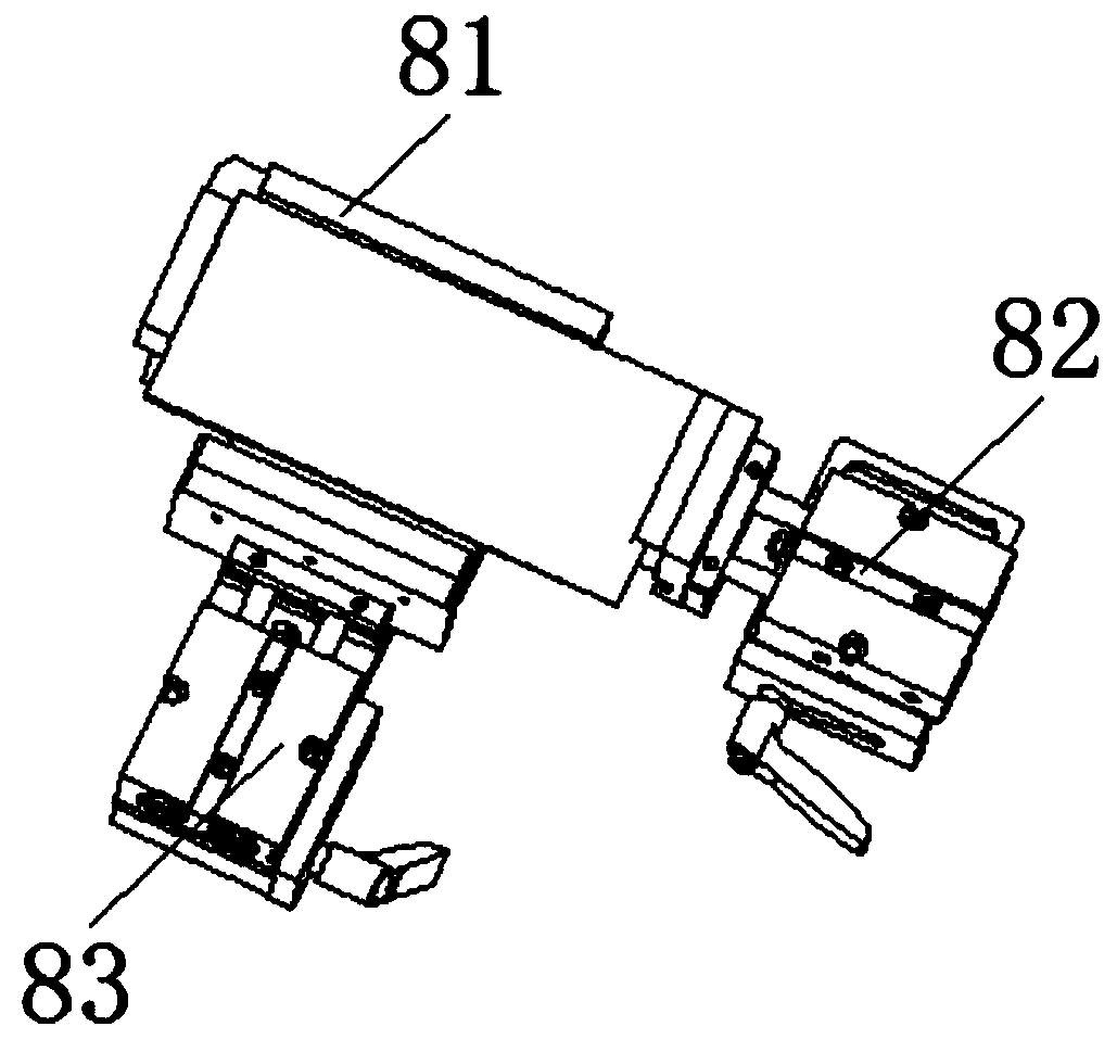 Novel material taking and placing mechanical arm for glass fine carving machine