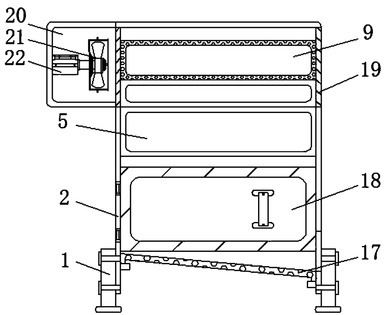 Plastic crushing machine capable of discharging impurities