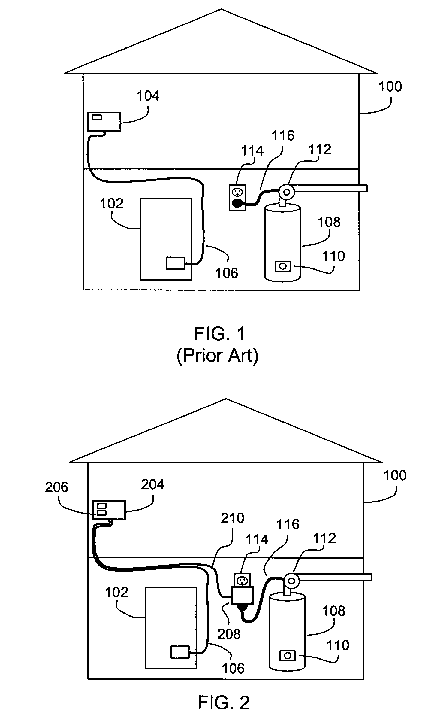 Set-back control for both HVAC and water heater via a single programmable thermostat