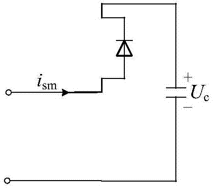 Multi-level current converter with direct-current fault ride-through capability and working method