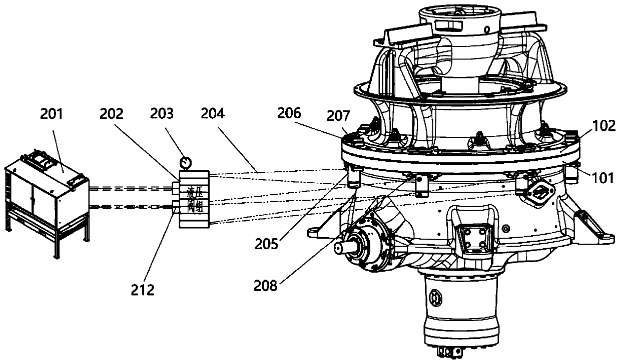 Maintenance mechanism for frame of single-cylinder hydraulic cone crusher