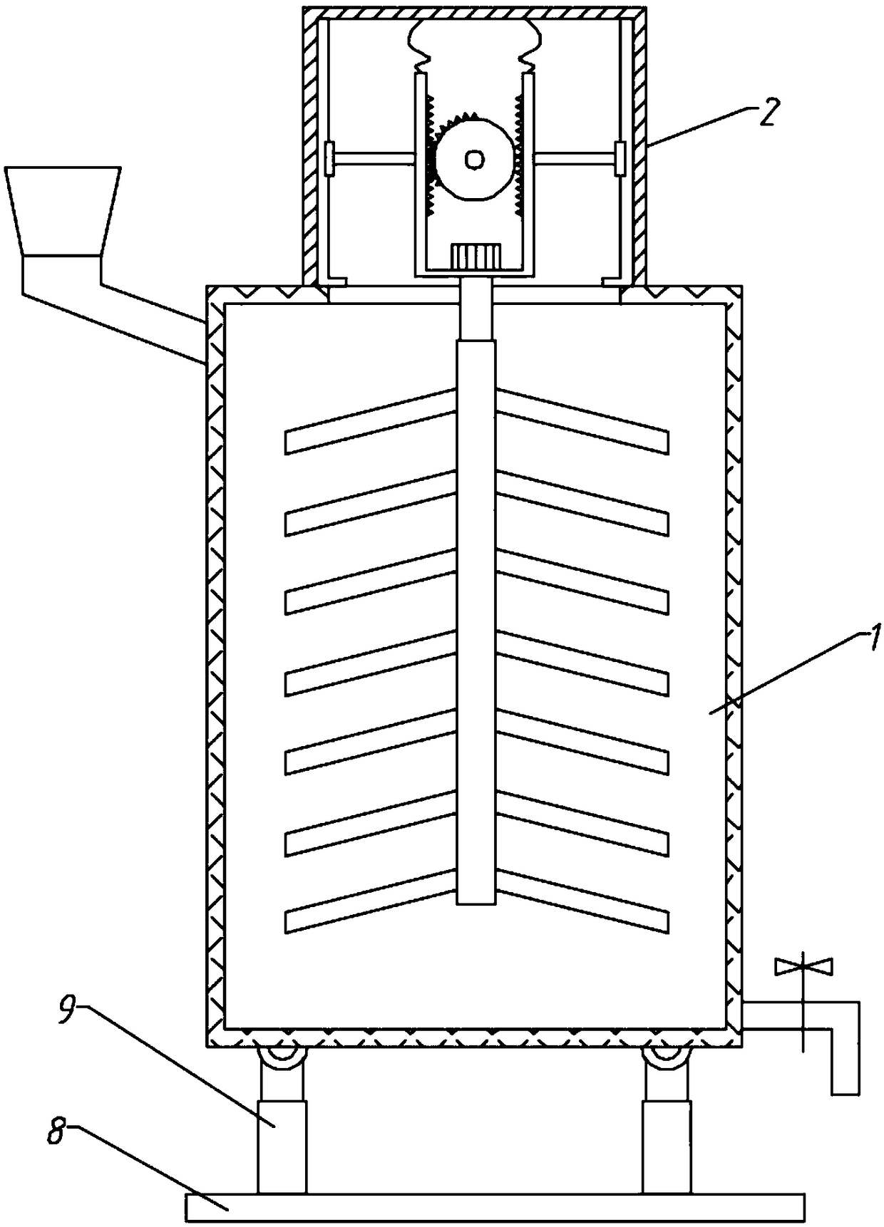 Lifting type high-efficiency water and fertilizer stirring mixer