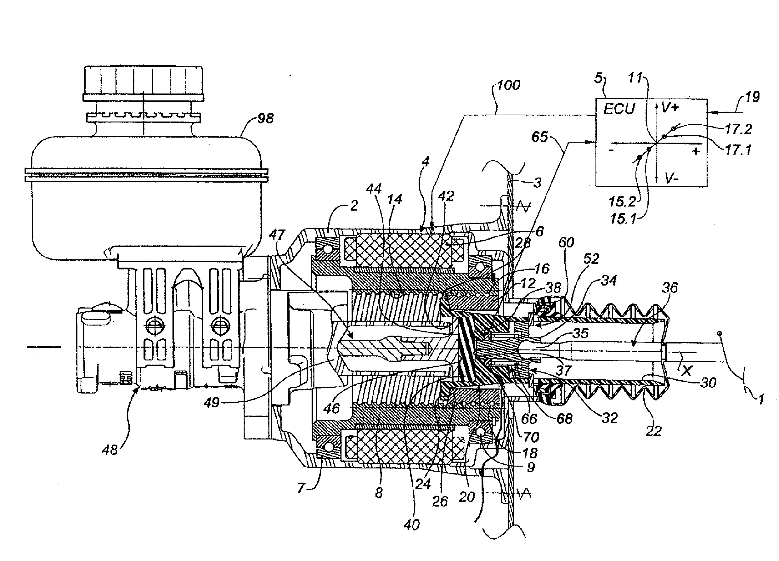 Adjustable brake booster