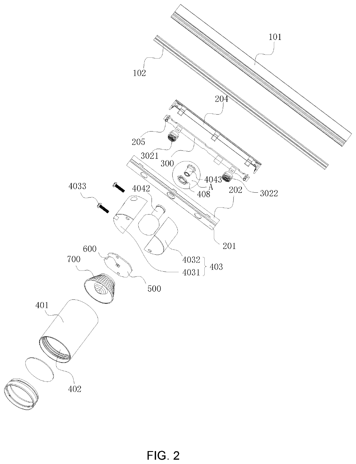 Dimming track lamp