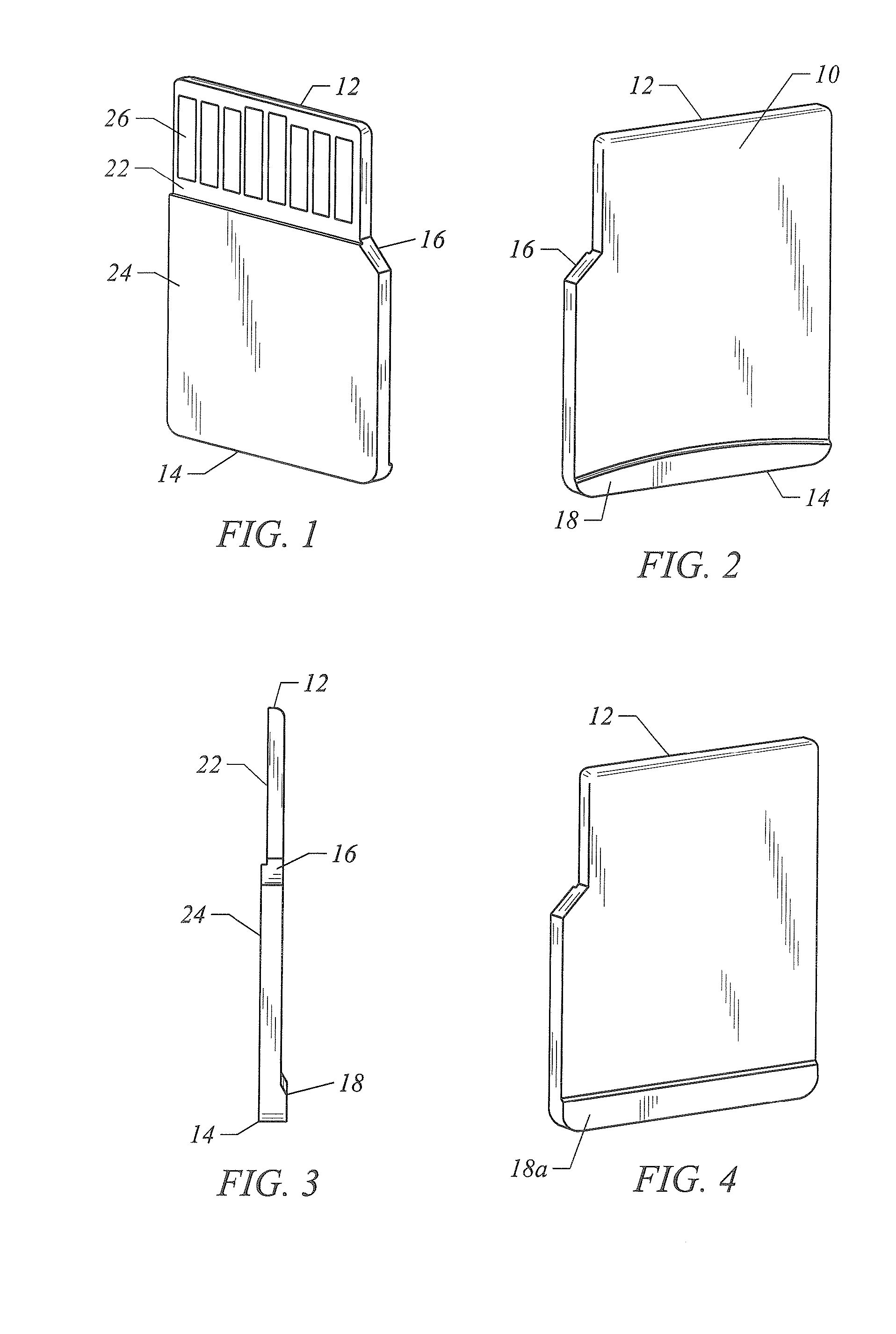 Peripheral card with hidden test pins