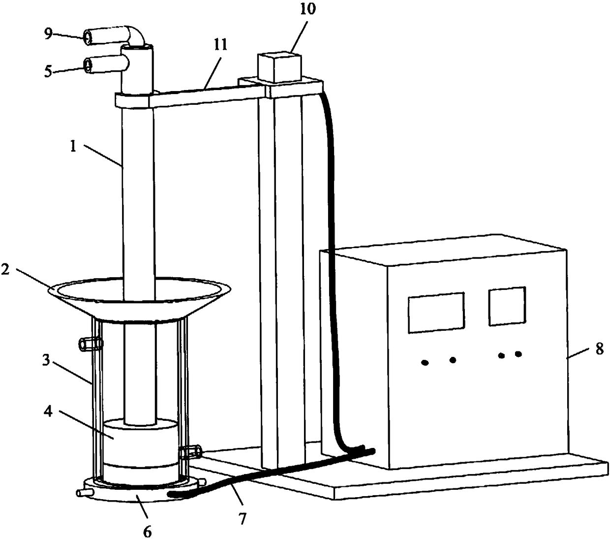 Electroslag remelting device and method for refining metal scraps