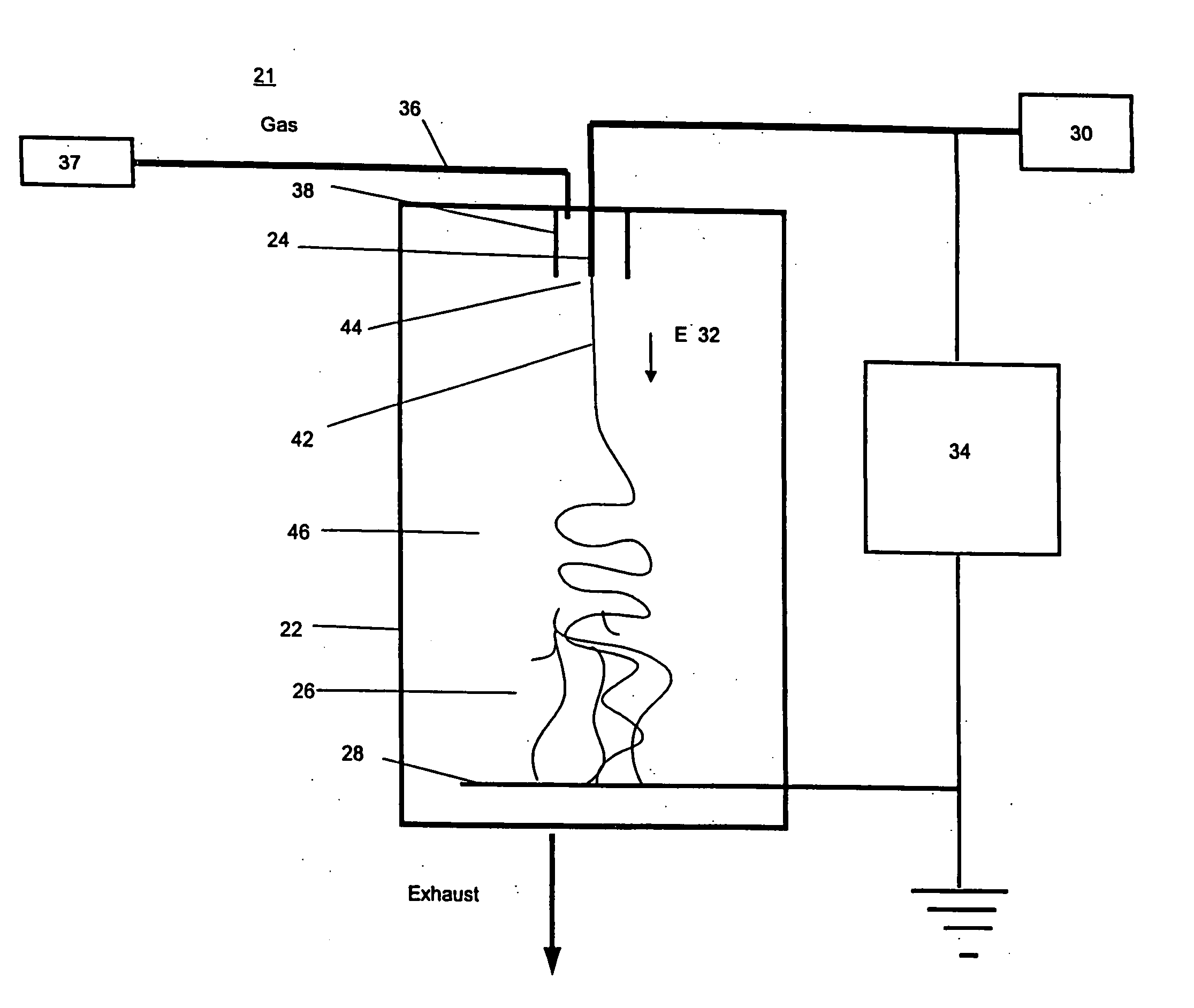 Electrospinning in a controlled gaseous environment