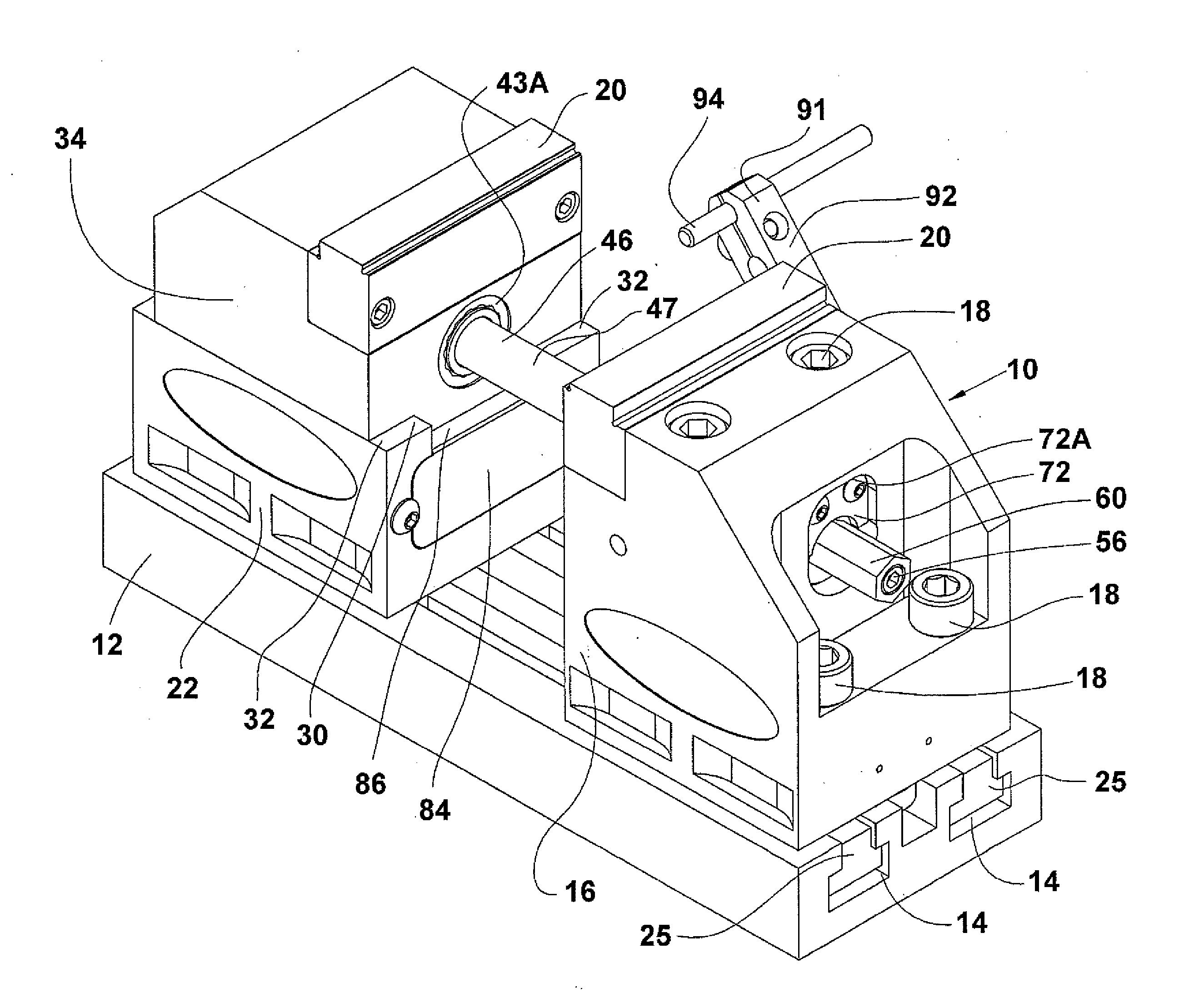 Five axis machine vise