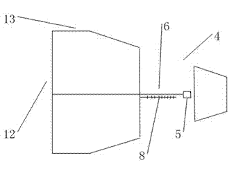 Fiber Bragg grating vortex shedding flow meter based on triangular prism-shaped vortex-forming body and using method thereof