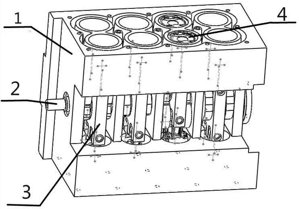 Horizontally-opposed matrix engine