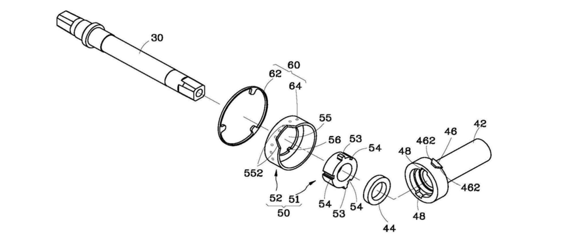 Anticlockwise-rotation braking mechanism of electric bicycle