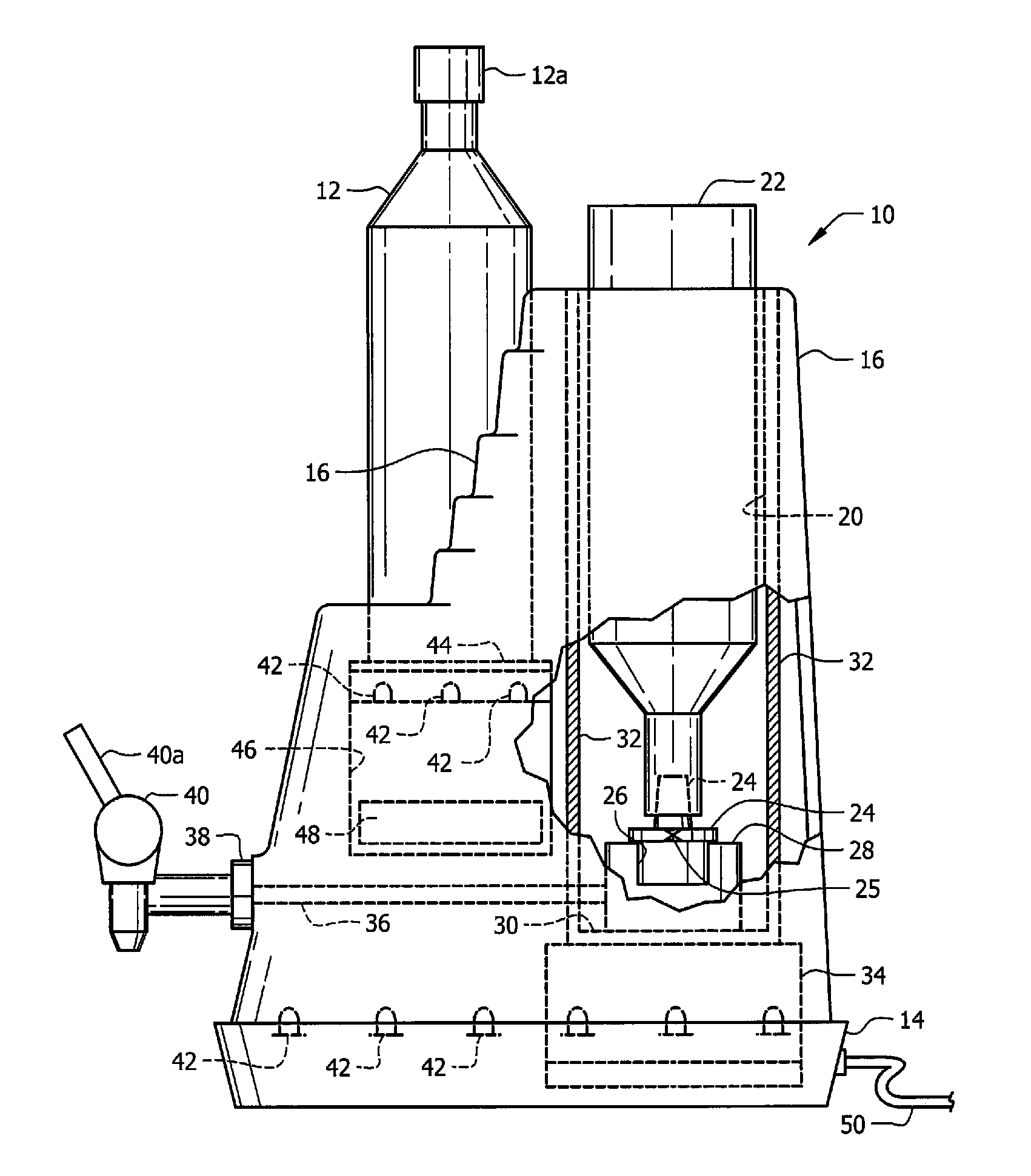 Cooling or heating beverage display dispenser