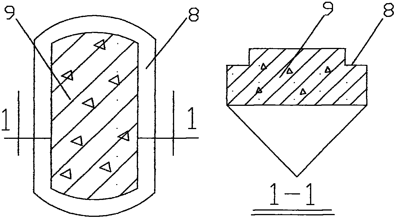 Construction method for row composite piling wall and special hole forming machine