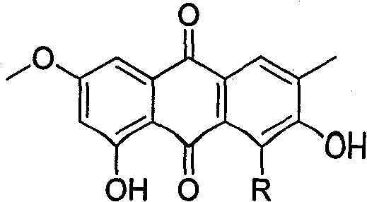 A kind of anthraquinone dimer derivative and its preparation method and application