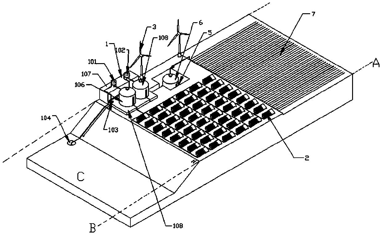 Solar energy seawater desalination device