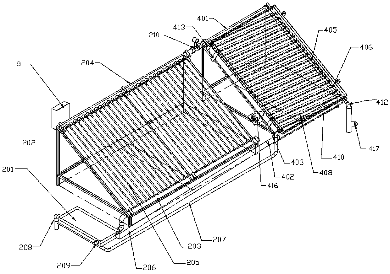 Solar energy seawater desalination device