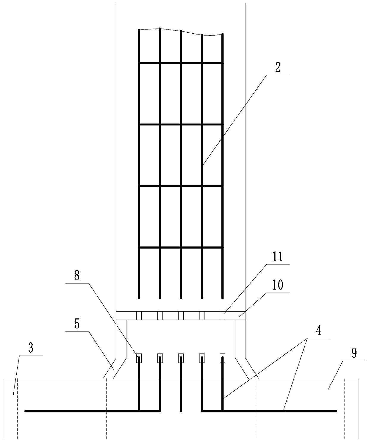 Anti-floating pile structure for soft soil foundation and construction method of anti-floating pile structure during wet season