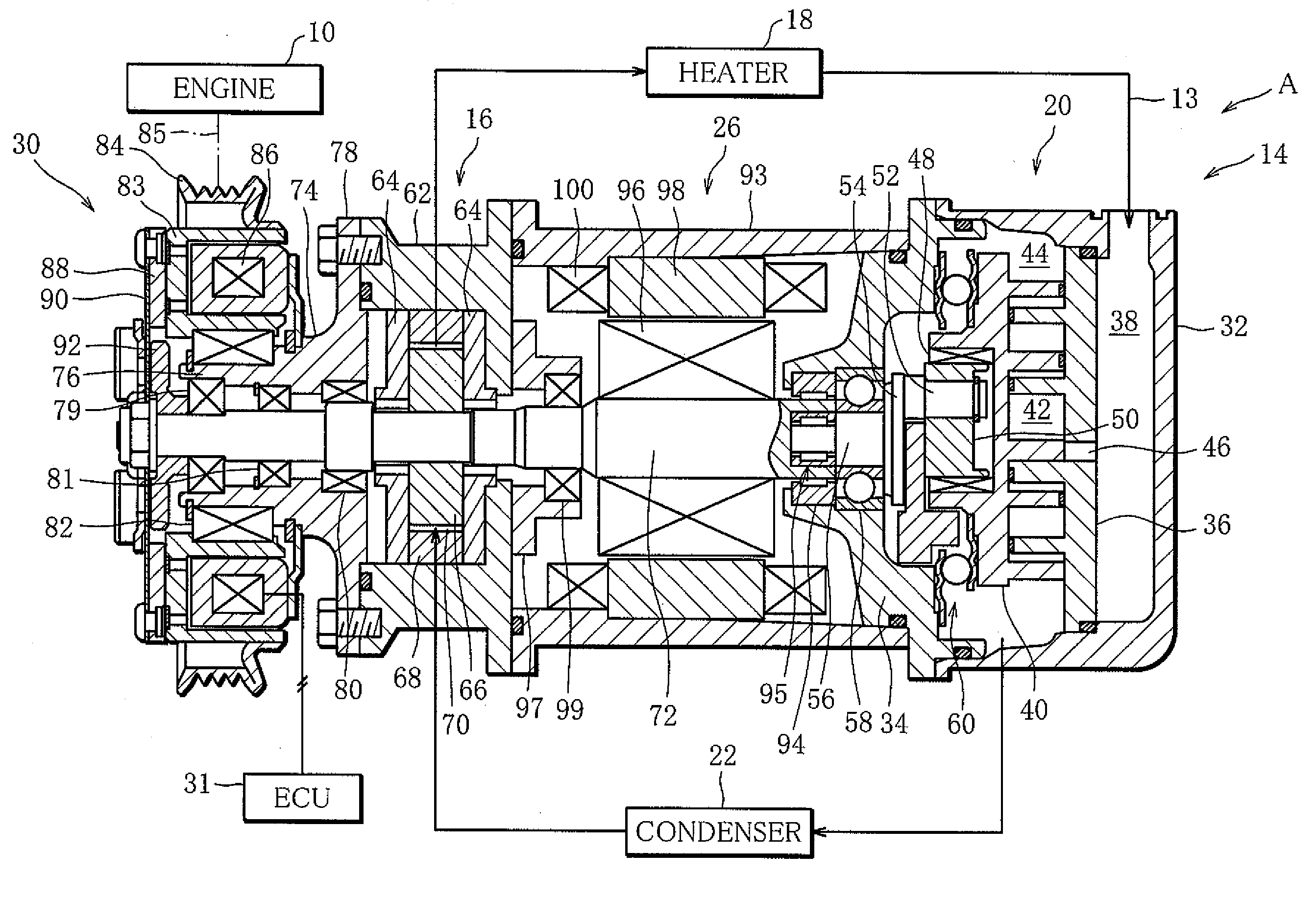 Fluid Machine, Rankine Circuit, and System for Utilizing Waste Heat from Vehicle