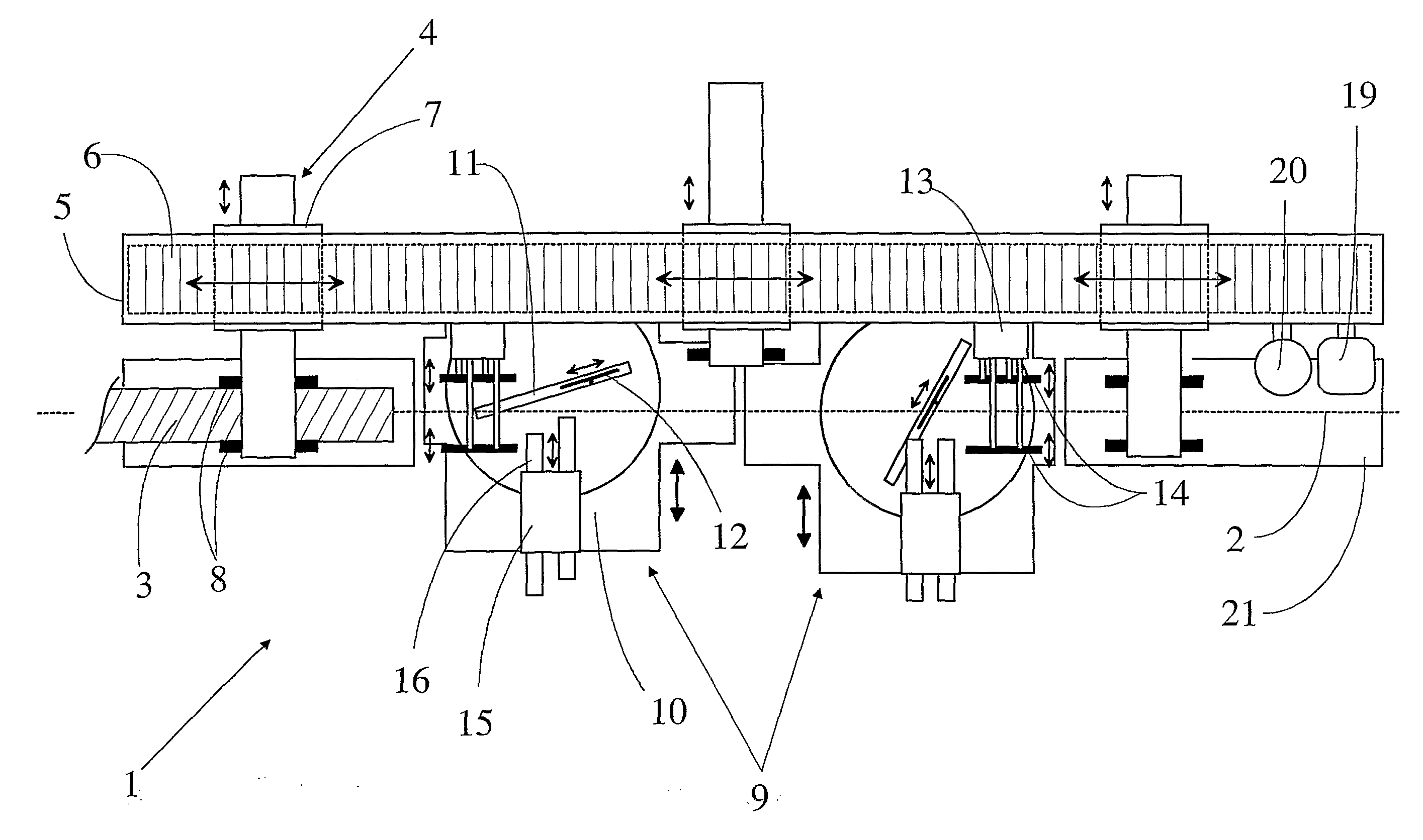 Sawing apparatus and method for using a sawing apparatus