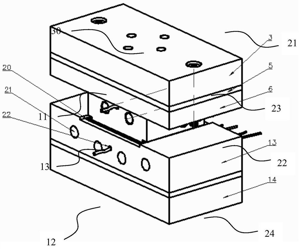 Pekk powder hot pressing mold and molding method based on universal testing machine