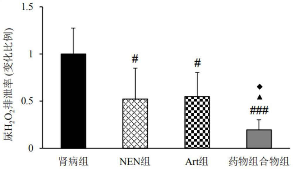 Application of pharmaceutical composition in preparation of medicines for preventing or treating kidney diseases