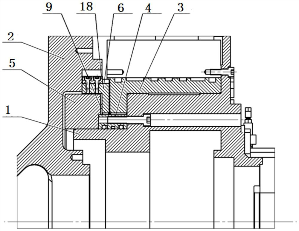 Floating type numerical control rotary table safety locking structure