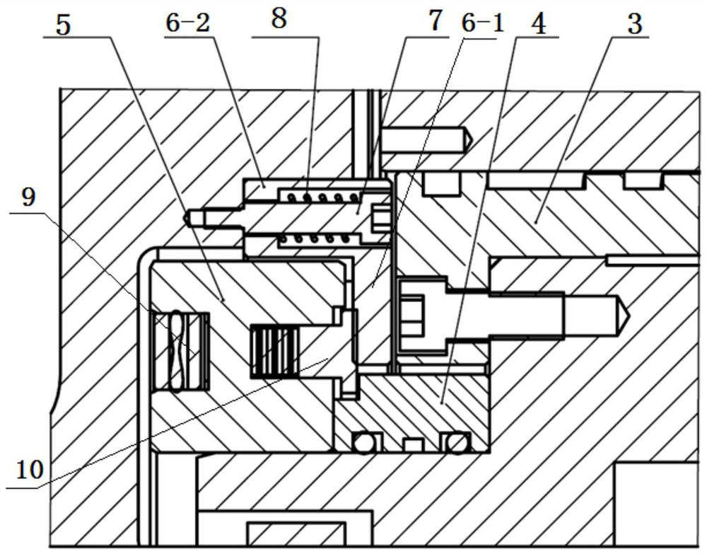 Floating type numerical control rotary table safety locking structure