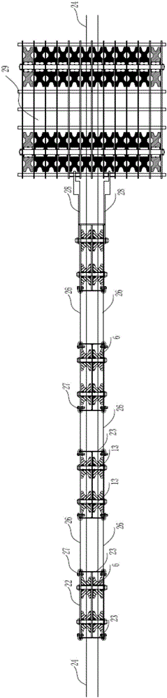 Cable catcher structure of shaft-hinged type cable crane and its mounting method