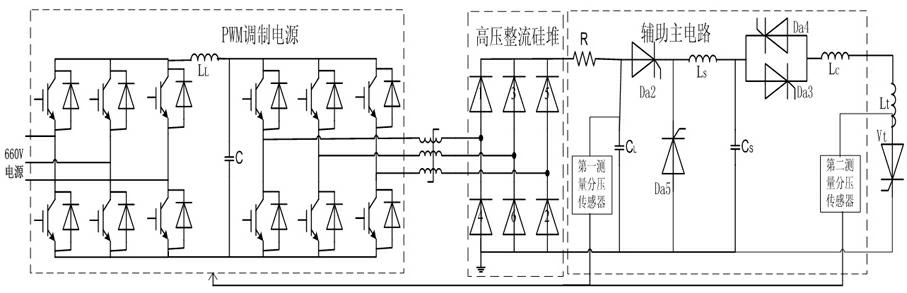 Voltage source for high-voltage direct current transmission converter valve running test