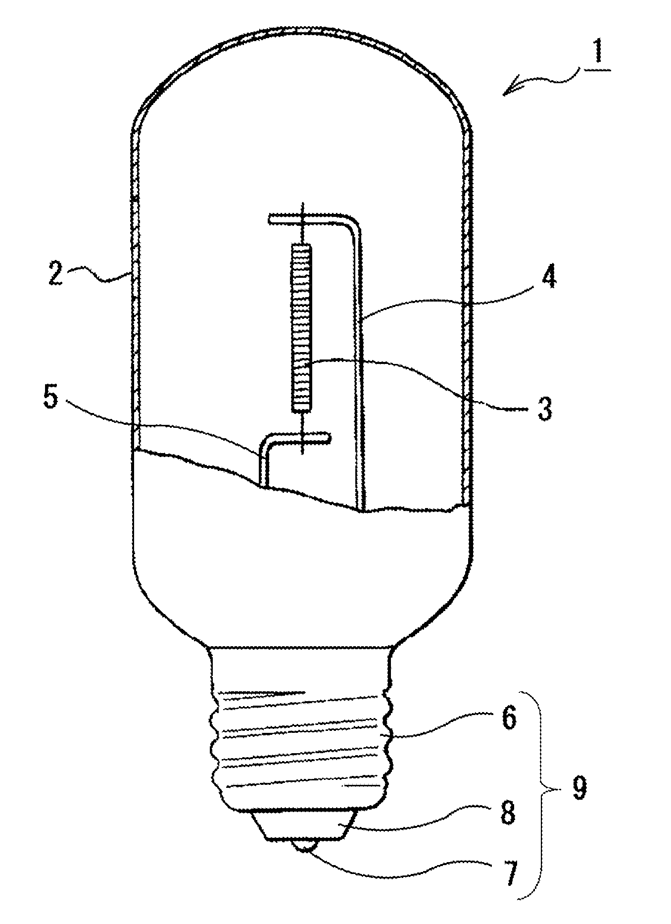 Light source device and filament