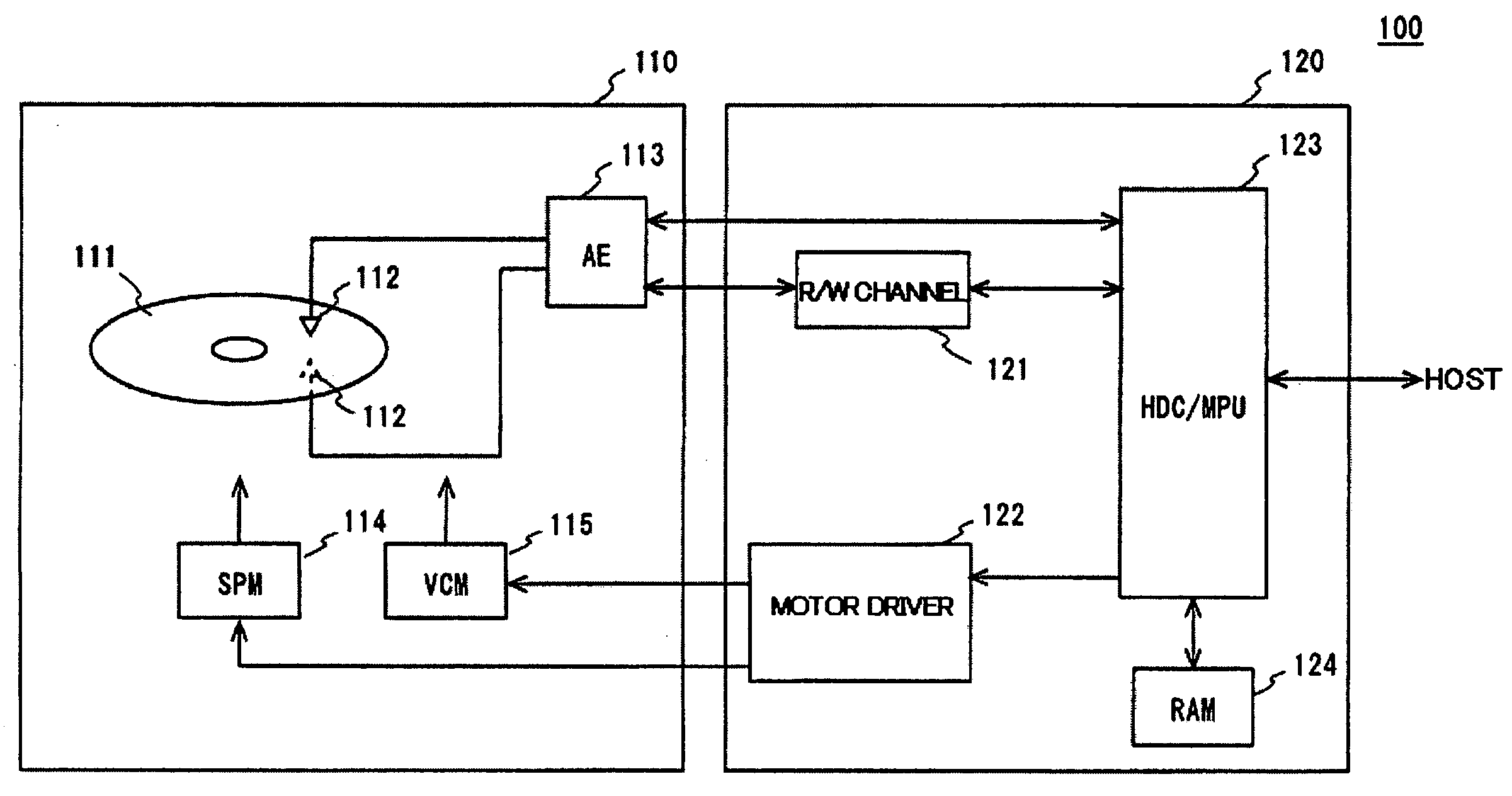 Data storage device and control method therefor involving flying height